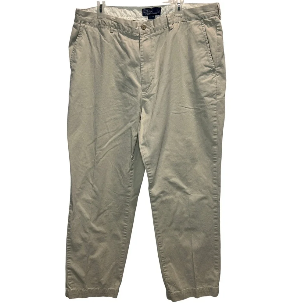Polo Ralph Lauren Classic Chino Pants Beige Men's Size‎ 38 x 32 Cotton Casual